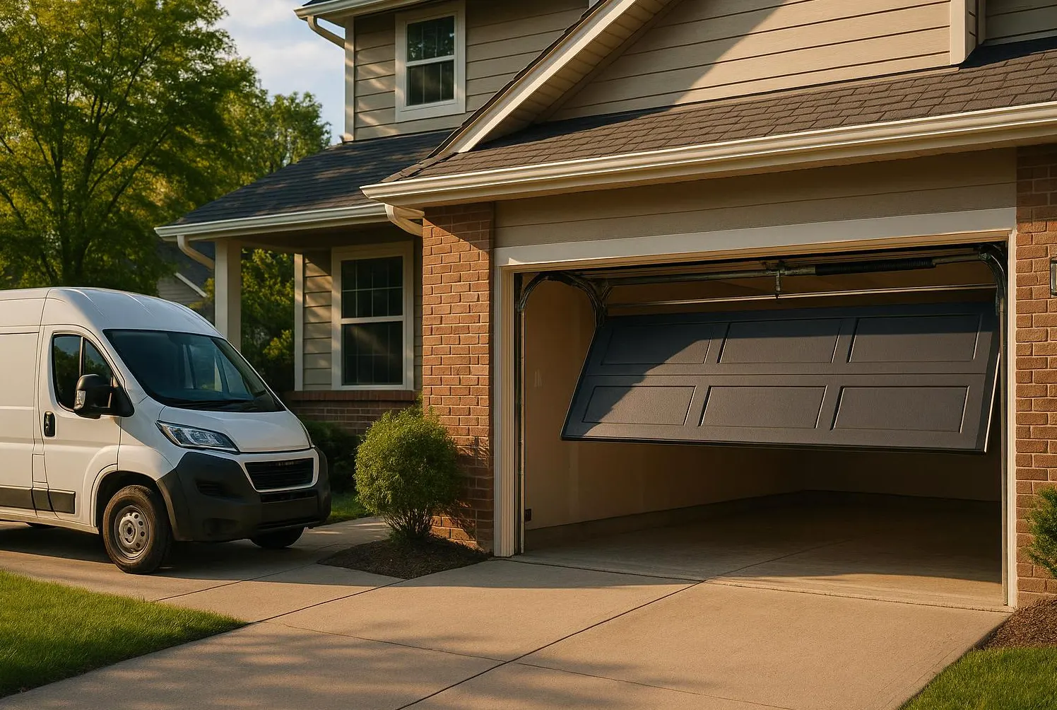 Garage Door in Countryside